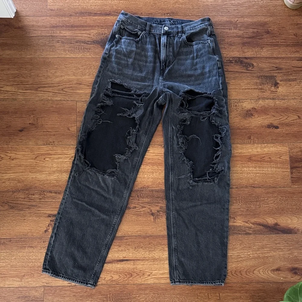 Black Ripped Baggy jeans - Picture 1 of 8